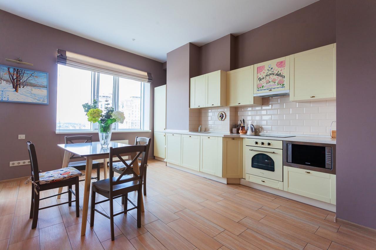Stylish Views Apartments In The Parasol. Parus .Obolonskaya Embankment Kyiv Exterior foto