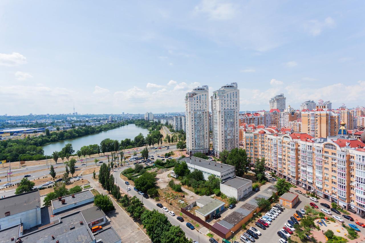 Stylish Views Apartments In The Parasol. Parus .Obolonskaya Embankment Kyiv Exterior foto